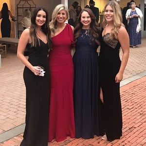 BCBGMaxAzria Dresses - Old shoulder lace bust gown BCBGMaxAzria Dresses - Old shoulder lace bust gown